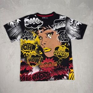 Y2K Mens Contender Comic Pop Art Graphic T-Shirt Streetwear Medium